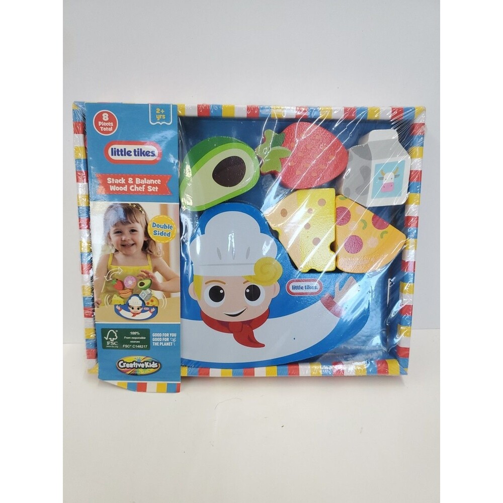 Little Tikes Stack & Balance Wood Chef Set (8 Pieces) (2+years) Brand New Toy